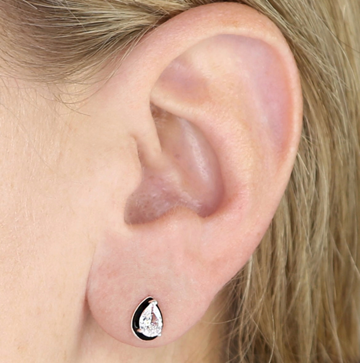 Pear-Cut Enamel Statement Studs