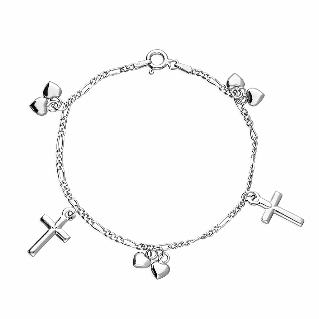 Sterling Silver Childs Charm Bracelet