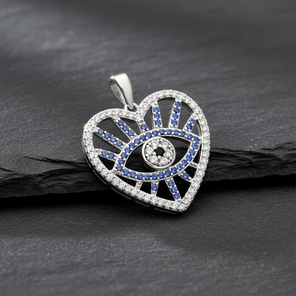 Heart Pendant - Dark Slate
