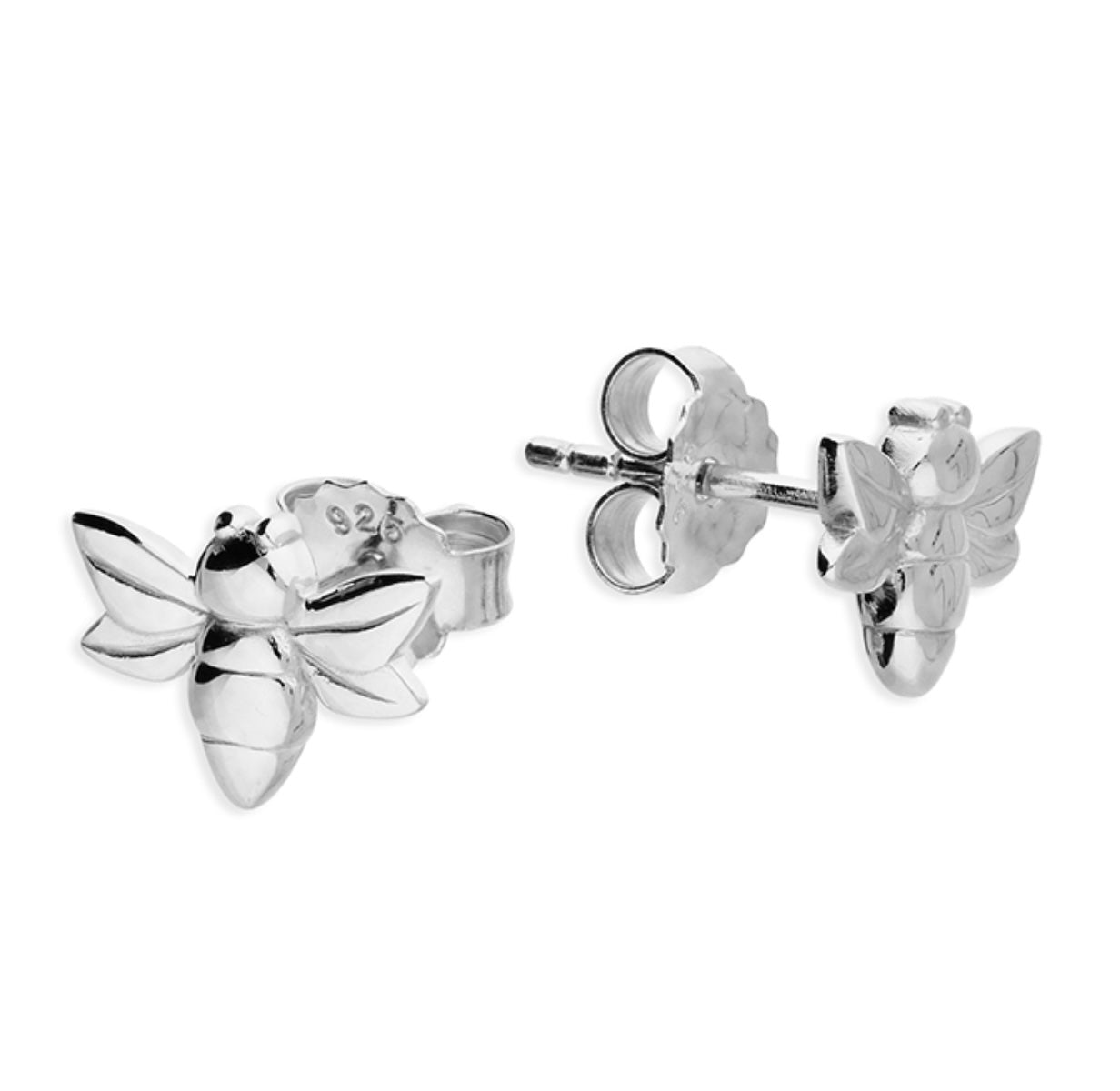 Bumble Bee Studs - Silver