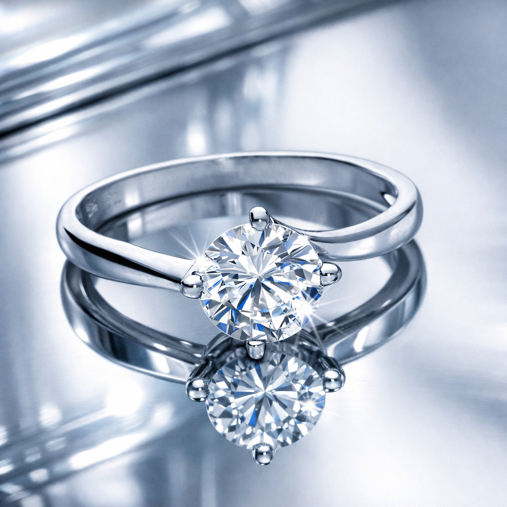 Sterling Silver Solitaire Ring