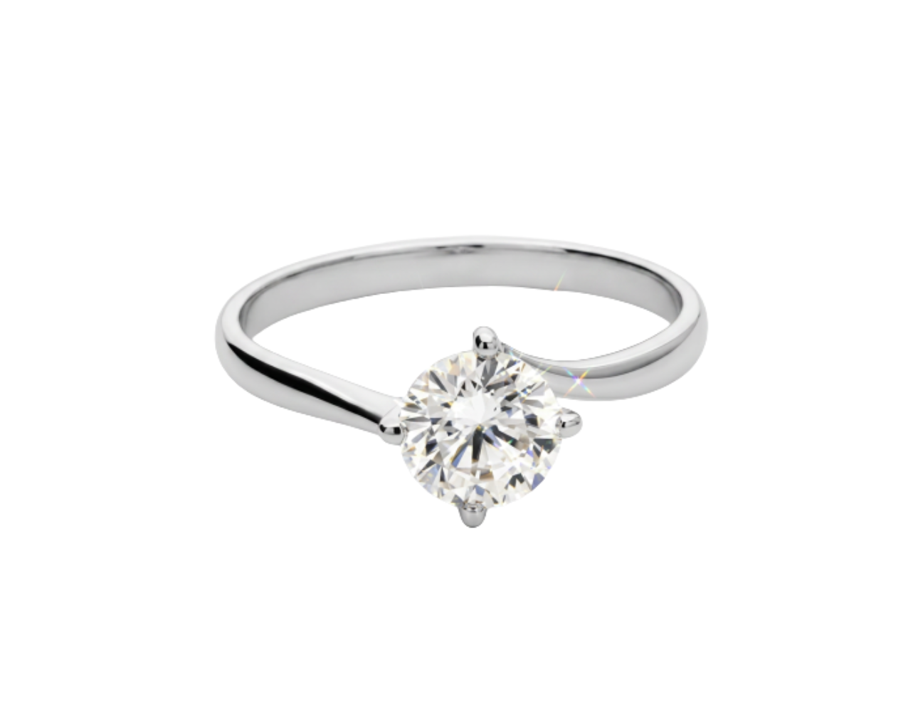 Sterling Silver Solitaire Ring