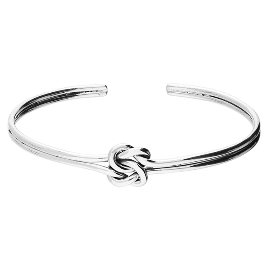 Sterling Silver Bangle: Double Twisted Knot