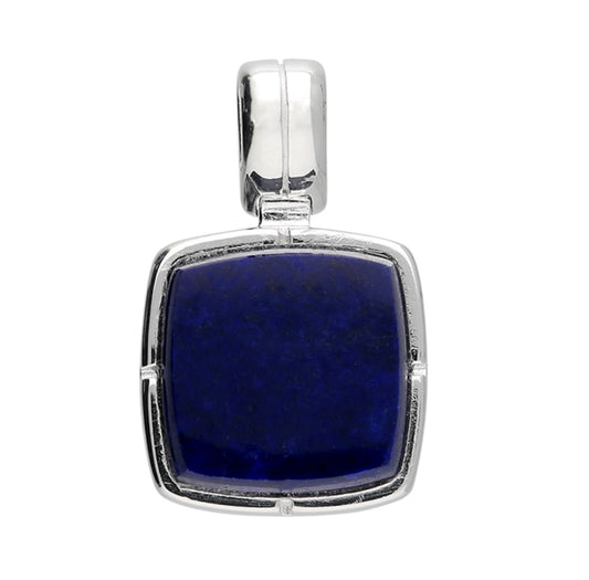 Sterling Silver Square Lapis Lazuli Pendant