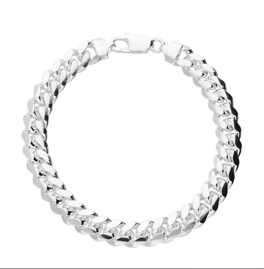 Sterling Silver Mens Curb Bracelet