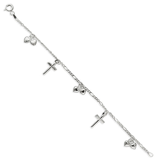 Sterling Silver Childs Charm Bracelet