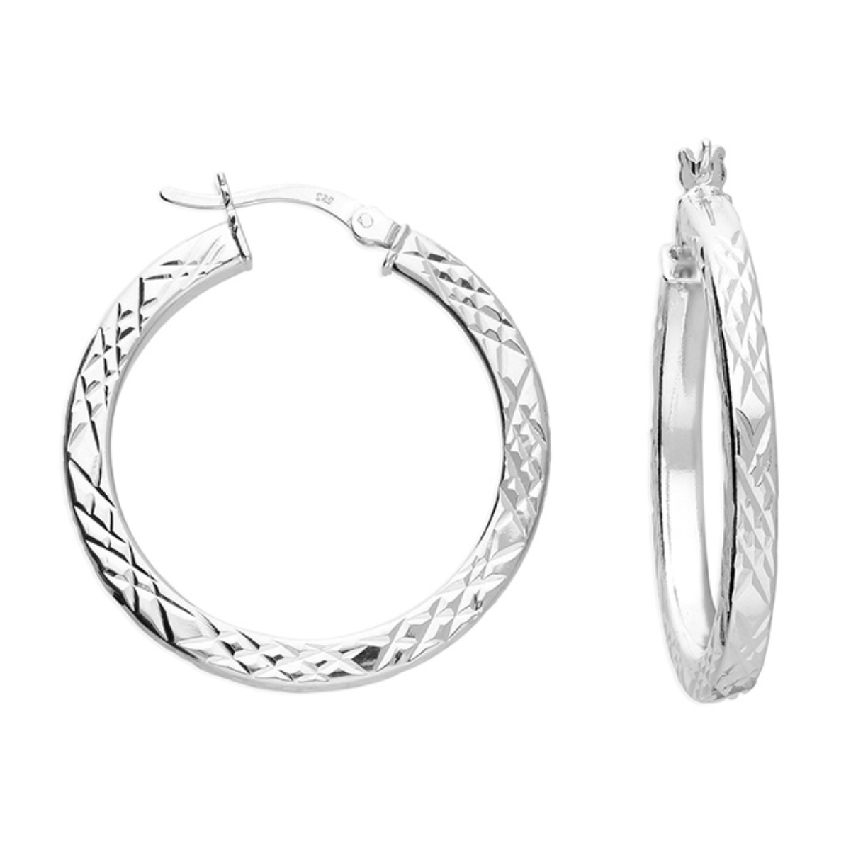 Sterling Silver Hoop Earrings H6053/S