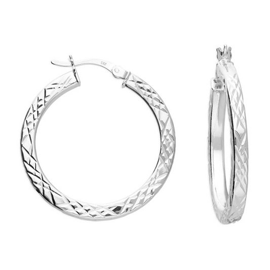 Sterling Silver Hoop Earrings H6053/S