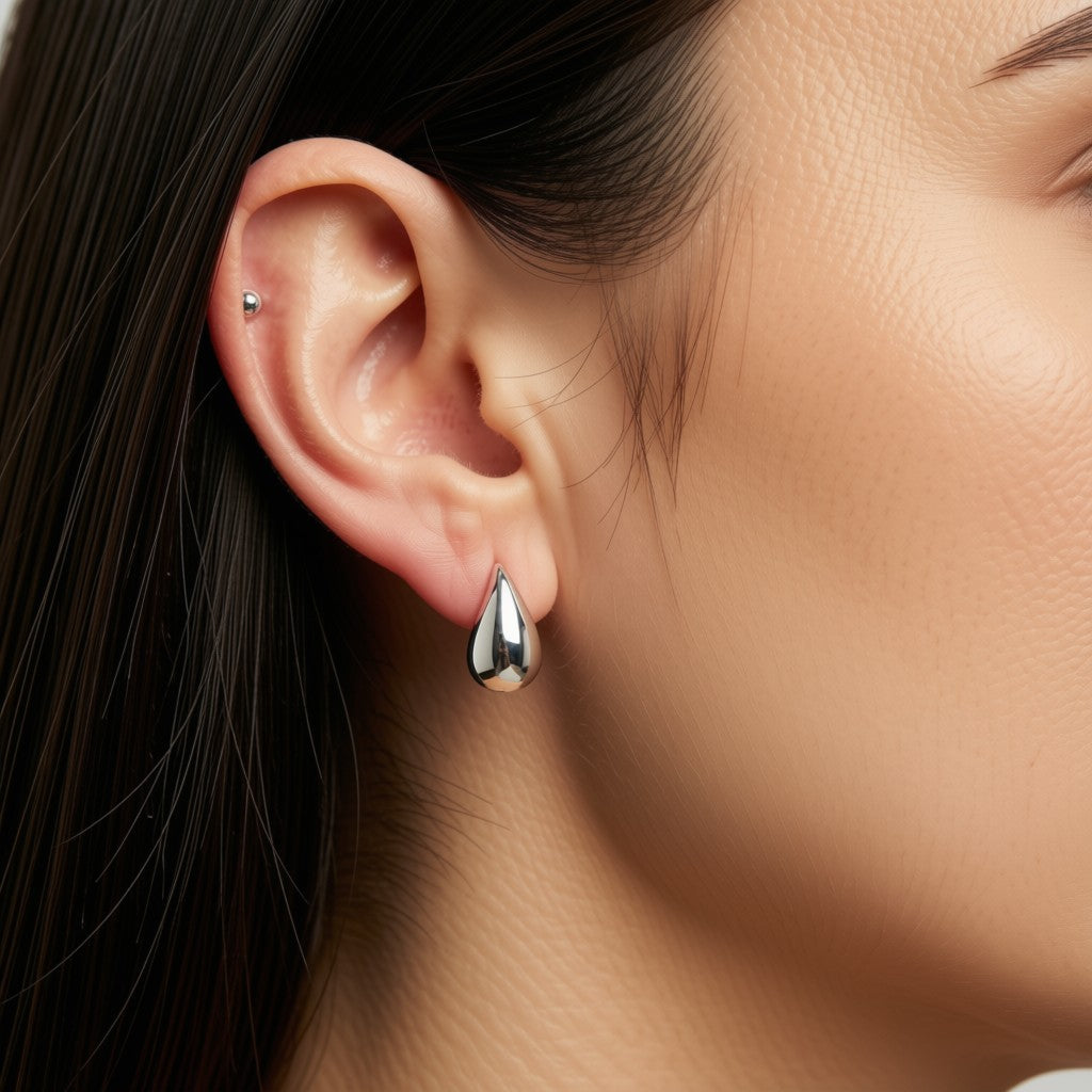 Contemporary TearDrop Stud Earrings