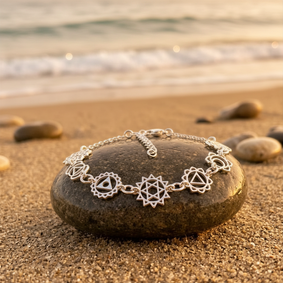 Sterling Silver Chakra Bracelet