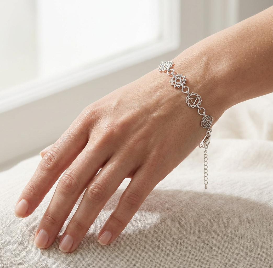 Sterling Silver Chakra Bracelet