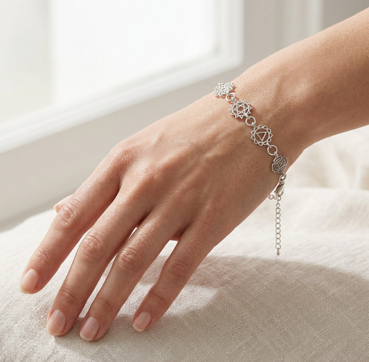 Sterling Silver Chakra Bracelet