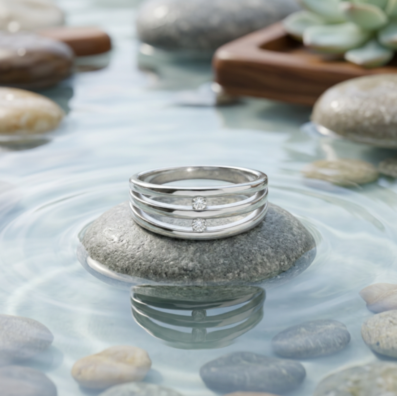 Sterling Silver Split Shank Ring