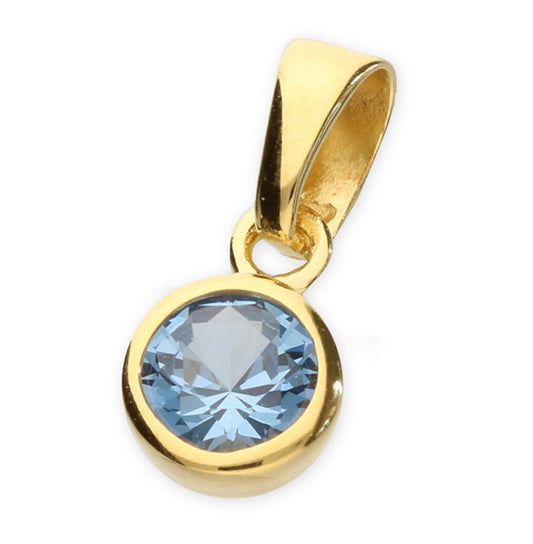 Sterling Silver, Blue Topaz Pendant
