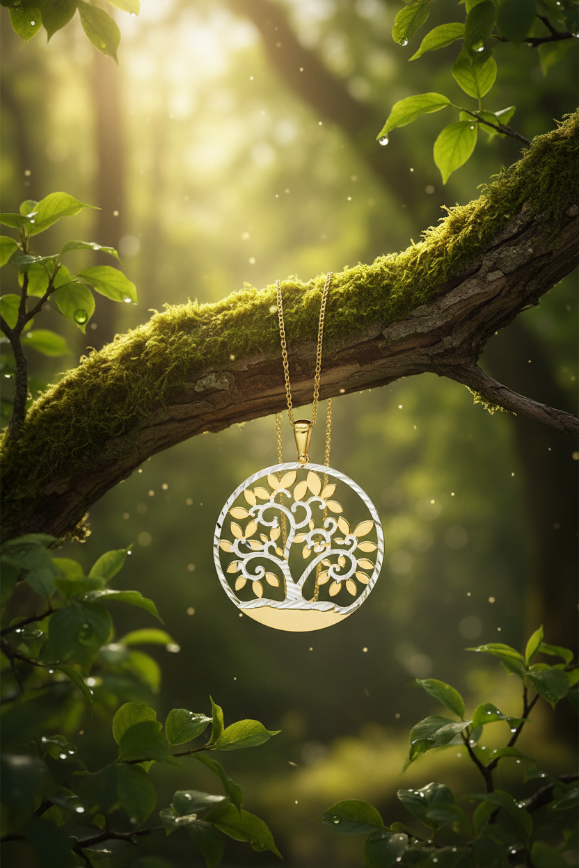 Two-Tone Tree of Life Pendant - Amongst Trees